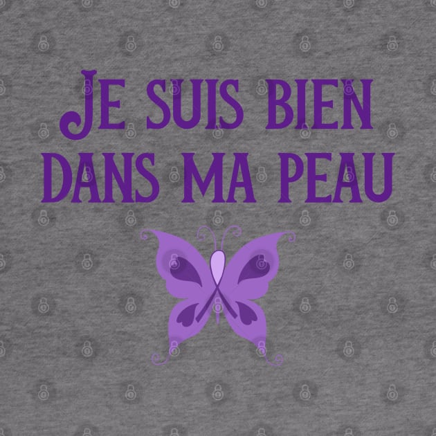 Inspirational Recovery Gift French Purple Ribbon Eating Disorder Gift by InnerMagic